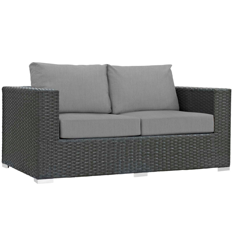 Sojourn Outdoor Patio Sunbrella® Loveseat - Canvas Gray