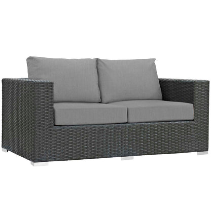 Sojourn Outdoor Patio Sunbrella® Loveseat - Canvas Gray