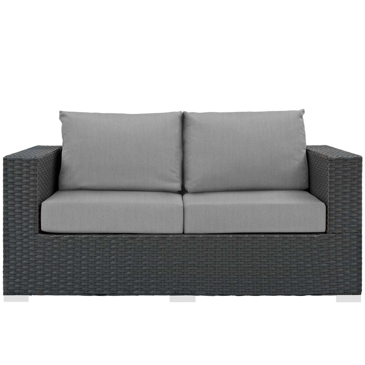 Sojourn Outdoor Patio Sunbrella® Loveseat - Canvas Gray