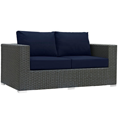 Sojourn Outdoor Patio Sunbrella® Loveseat - Canvas Navy
