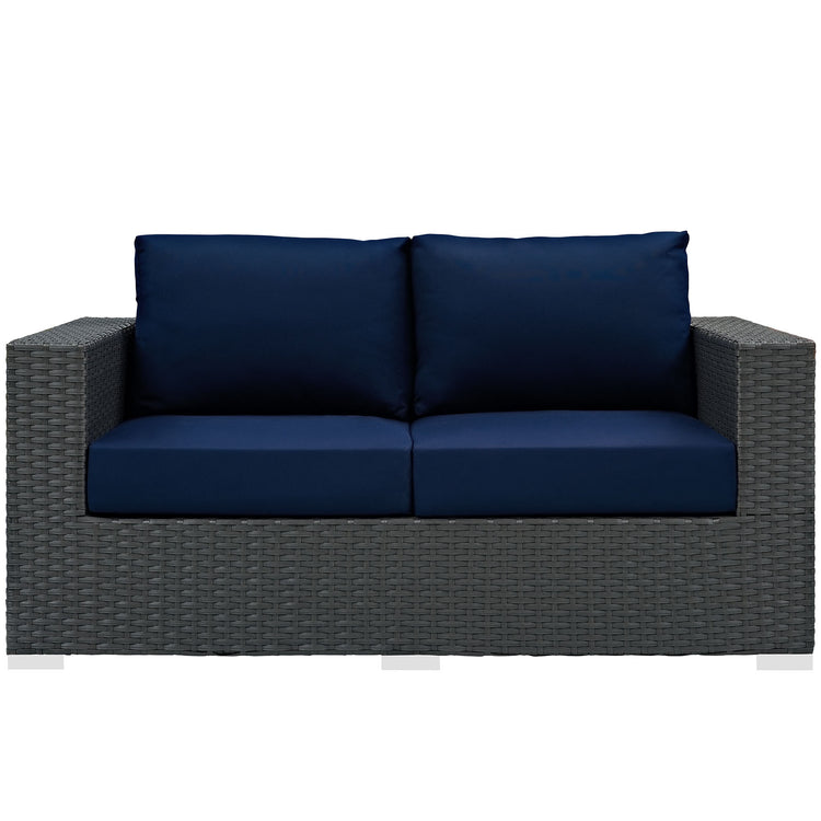 Sojourn Outdoor Patio Sunbrella® Loveseat - Canvas Navy