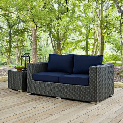 Sojourn Outdoor Patio Sunbrella® Loveseat - Canvas Navy