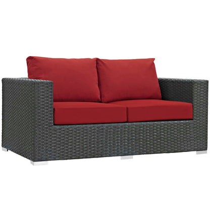 Sojourn Outdoor Patio Sunbrella® Loveseat - Canvas Red