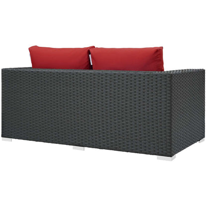 Sojourn Outdoor Patio Sunbrella® Loveseat - Canvas Red