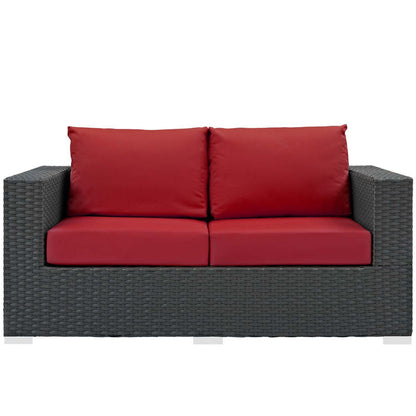 Sojourn Outdoor Patio Sunbrella® Loveseat - Canvas Red