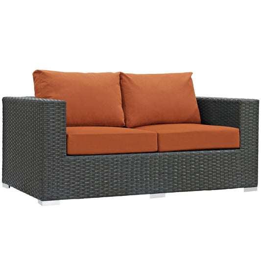 Sojourn Outdoor Patio Sunbrella® Loveseat - Canvas Tuscan