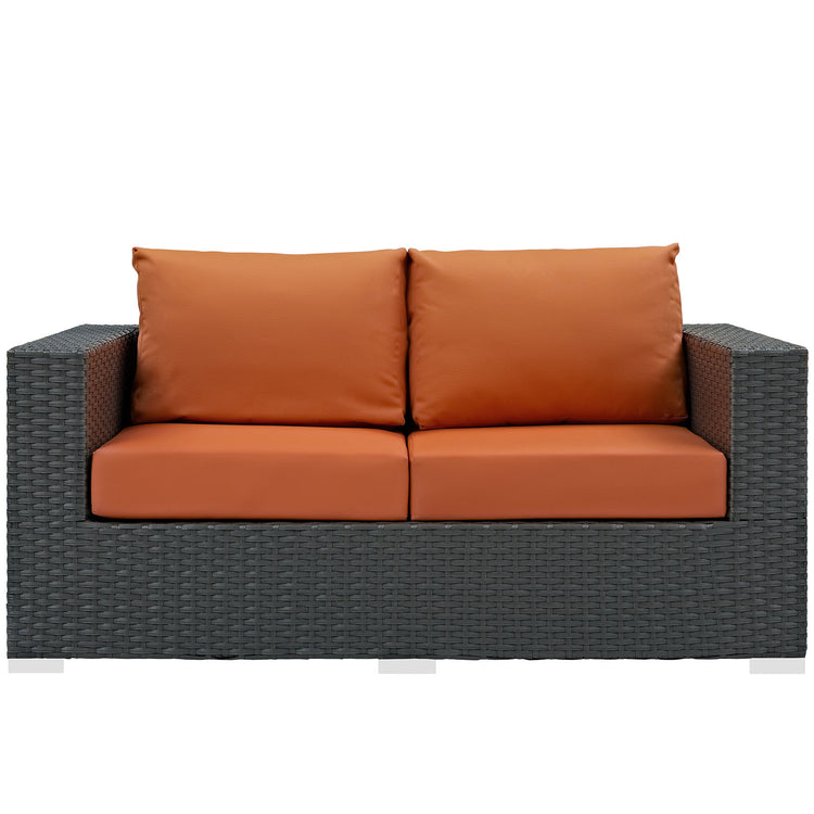 Sojourn Outdoor Patio Sunbrella® Loveseat - Canvas Tuscan