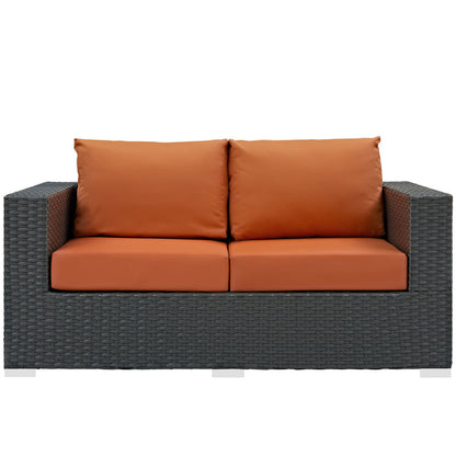 Sojourn Outdoor Patio Sunbrella® Loveseat - Canvas Tuscan