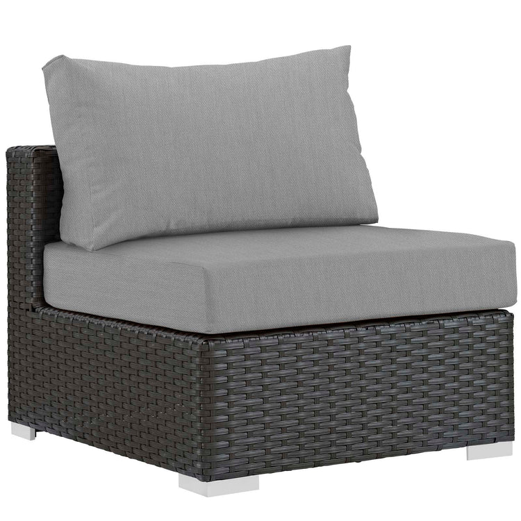 Sojourn Outdoor Patio Fabric Sunbrella® Armless - Canvas Gray