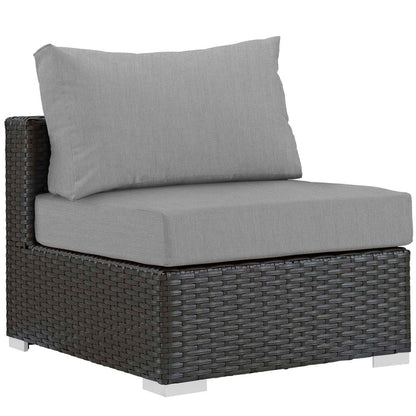 Sojourn Outdoor Patio Fabric Sunbrella® Armless - Canvas Gray
