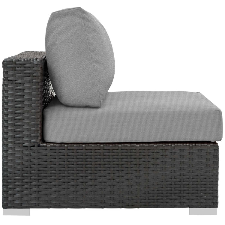 Sojourn Outdoor Patio Fabric Sunbrella® Armless - Canvas Gray