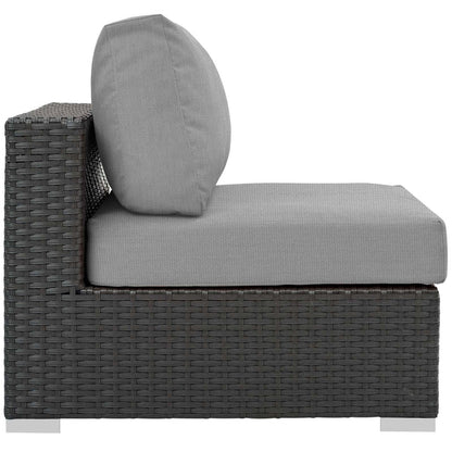 Sojourn Outdoor Patio Fabric Sunbrella® Armless - Canvas Gray