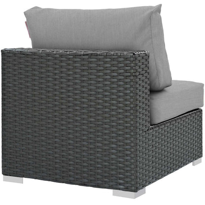Sojourn Outdoor Patio Fabric Sunbrella® Armless - Canvas Gray