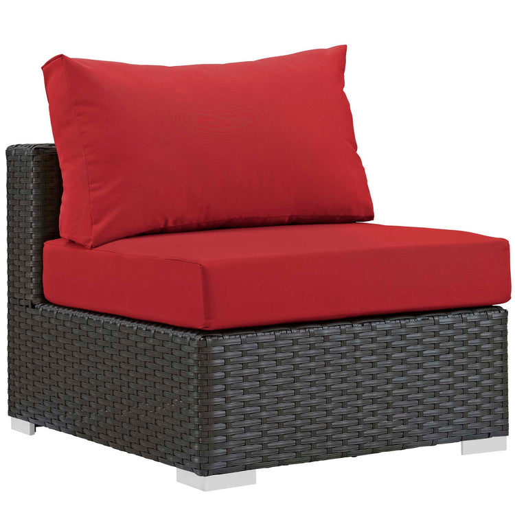 Sojourn Outdoor Patio Fabric Sunbrella® Armless - Canvas Red