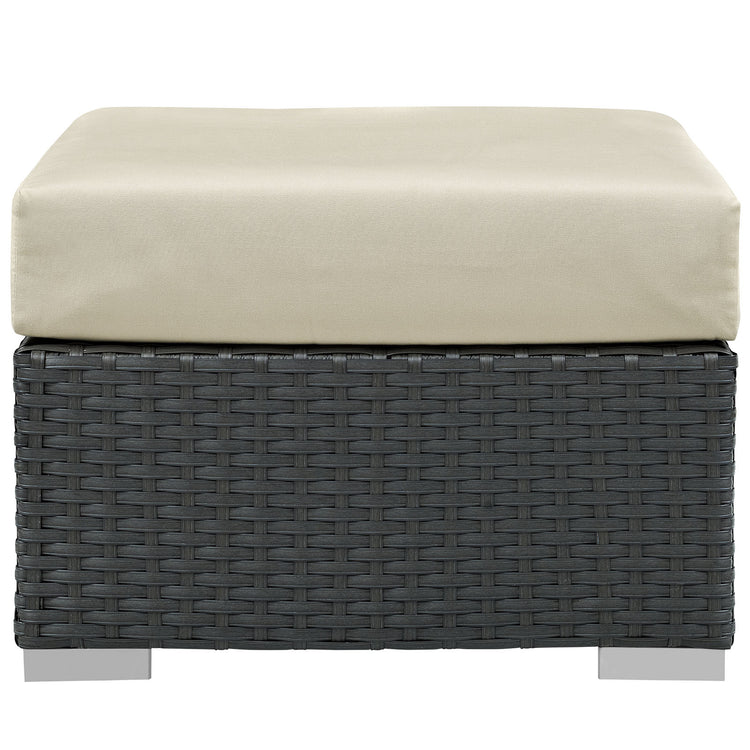 Sojourn Outdoor Patio Sunbrella® Ottoman - Canvas Antique Beige
