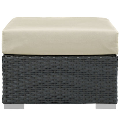 Sojourn Outdoor Patio Sunbrella® Ottoman - Canvas Antique Beige