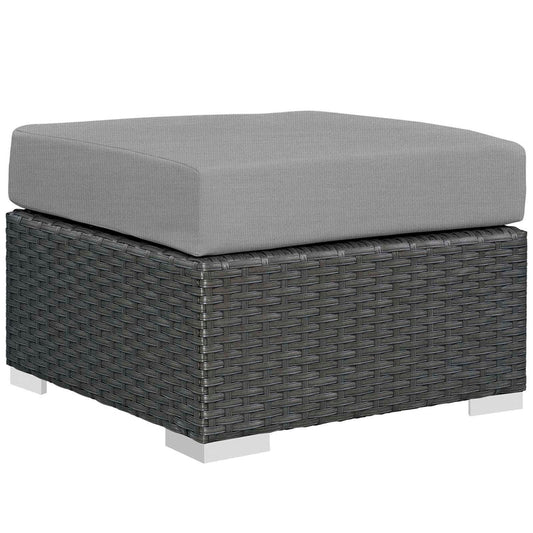 Sojourn Outdoor Patio Sunbrella® Ottoman - Canvas Gray