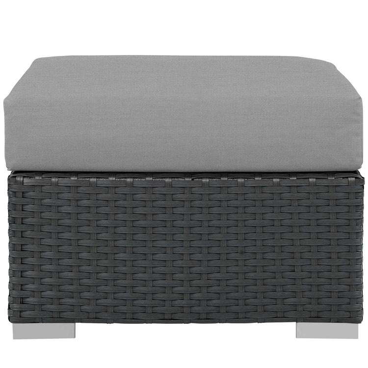 Sojourn Outdoor Patio Sunbrella® Ottoman - Canvas Gray