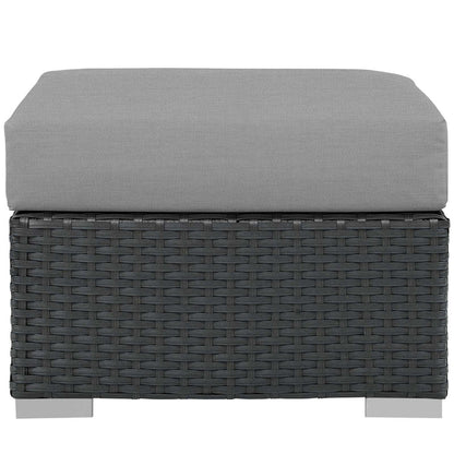 Sojourn Outdoor Patio Sunbrella® Ottoman - Canvas Gray