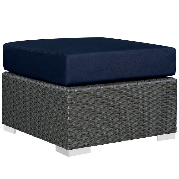 Sojourn Outdoor Patio Sunbrella® Ottoman - Canvas Navy