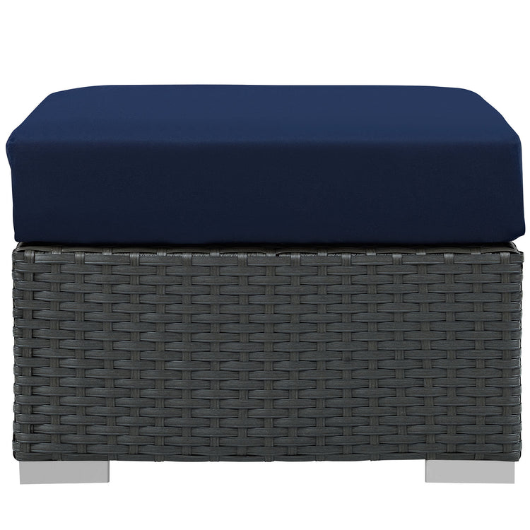 Sojourn Outdoor Patio Sunbrella® Ottoman - Canvas Navy