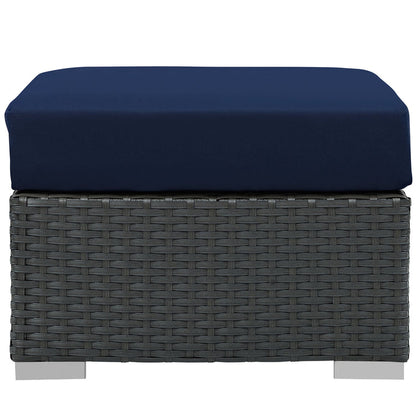 Sojourn Outdoor Patio Sunbrella® Ottoman - Canvas Navy