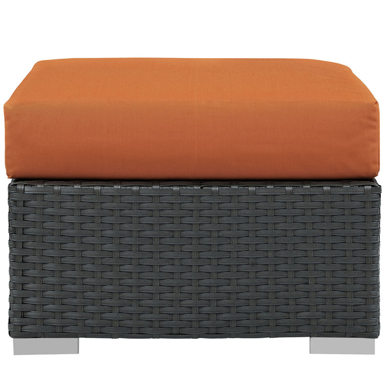 Sojourn Outdoor Patio Sunbrella® Ottoman - Canvas Tuscan