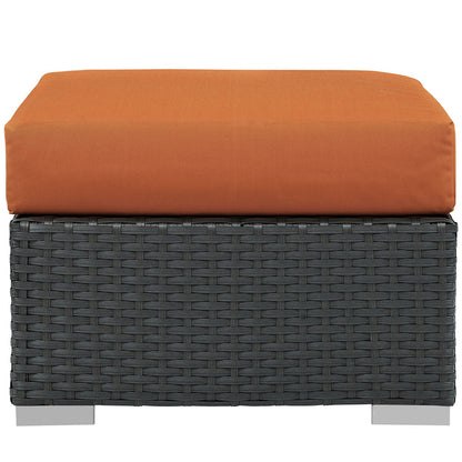 Sojourn Outdoor Patio Sunbrella® Ottoman - Canvas Tuscan