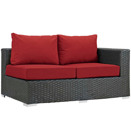 Sojourn Outdoor Patio Sunbrella® Right Arm Loveseat - Canvas Red