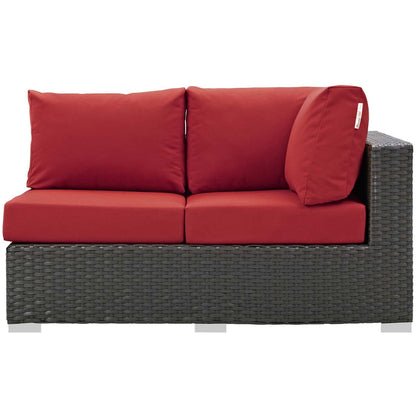 Sojourn Outdoor Patio Sunbrella® Right Arm Loveseat - Canvas Red