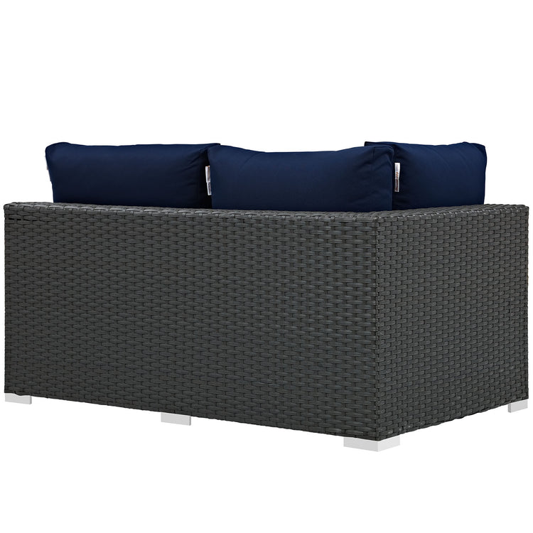 Sojourn Outdoor Patio Sunbrella® Left Arm Loveseat - Canvas Navy