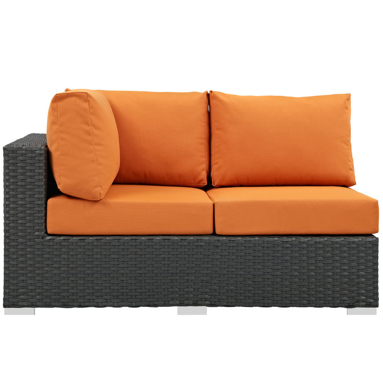 Sojourn Outdoor Patio Sunbrella® Left Arm Loveseat - Canvas Tuscan