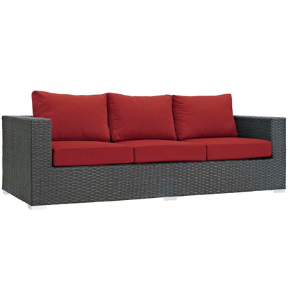Sojourn Outdoor Patio Sunbrella® Sofa - Canvas Red