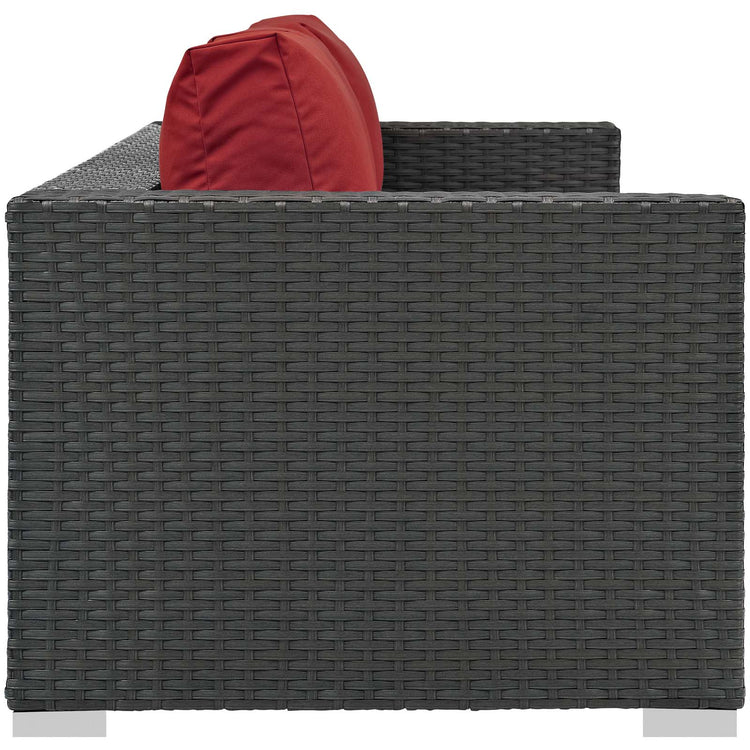 Sojourn Outdoor Patio Sunbrella® Sofa - Canvas Red
