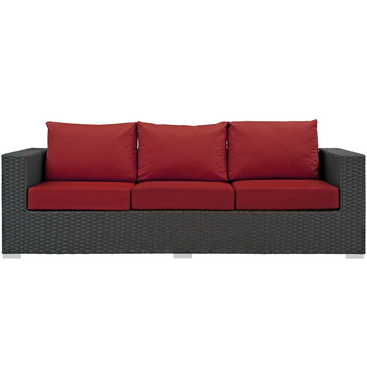 Sojourn Outdoor Patio Sunbrella® Sofa - Canvas Red
