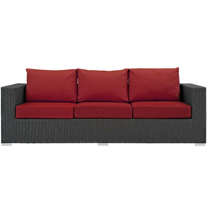 Sojourn Outdoor Patio Sunbrella® Sofa - Canvas Red