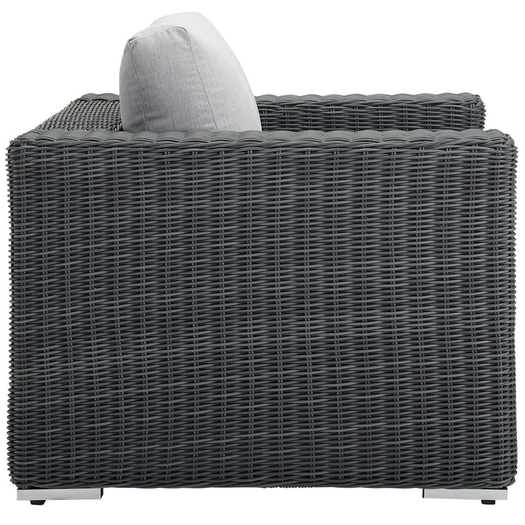 Summon Outdoor Patio Fabric Sunbrella® Armchair - Canvas Gray