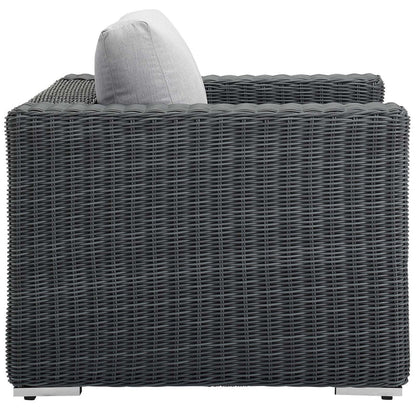 Summon Outdoor Patio Fabric Sunbrella® Armchair - Canvas Gray