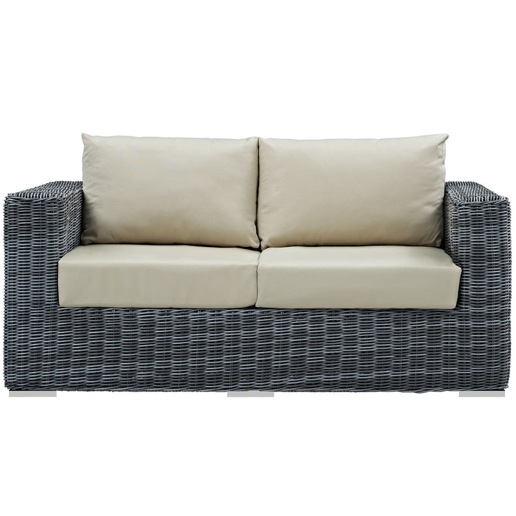 Summon Outdoor Patio Sunbrella® Loveseat - Canvas Antique Beige
