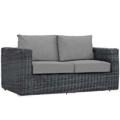 Summon Outdoor Patio Sunbrella® Loveseat - Canvas Gray