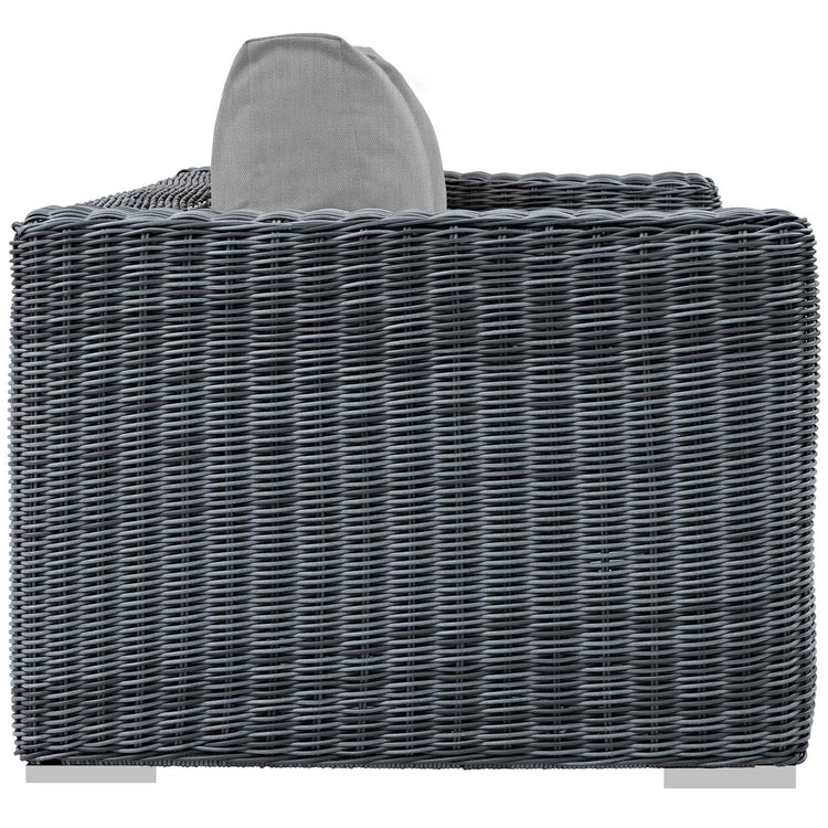 Summon Outdoor Patio Sunbrella® Loveseat - Canvas Gray