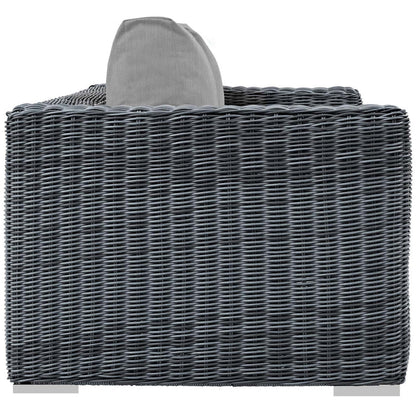 Summon Outdoor Patio Sunbrella® Loveseat - Canvas Gray