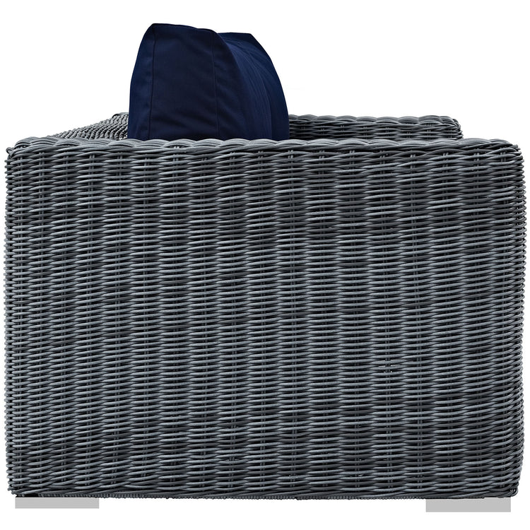 Summon Outdoor Patio Sunbrella® Loveseat - Canvas Navy