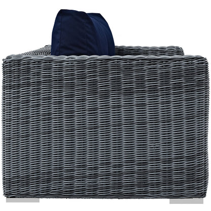 Summon Outdoor Patio Sunbrella® Loveseat - Canvas Navy
