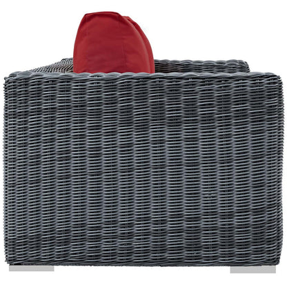 Summon Outdoor Patio Sunbrella® Loveseat - Canvas Red