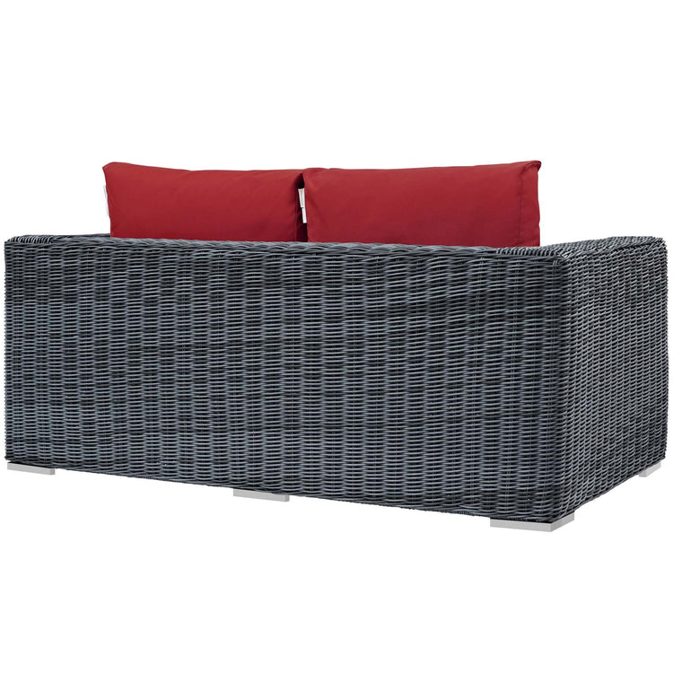Summon Outdoor Patio Sunbrella® Loveseat - Canvas Red