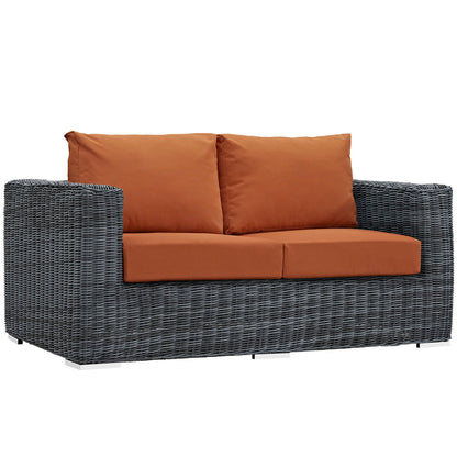 Summon Outdoor Patio Sunbrella® Loveseat - Canvas Tuscan