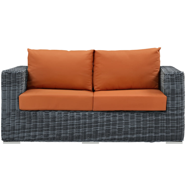 Summon Outdoor Patio Sunbrella® Loveseat - Canvas Tuscan