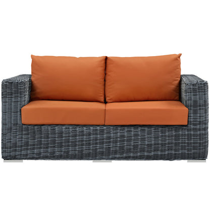 Summon Outdoor Patio Sunbrella® Loveseat - Canvas Tuscan