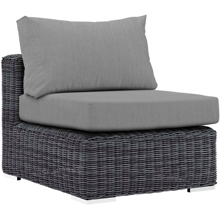 Summon Outdoor Patio Sunbrella® Armless - Canvas Gray